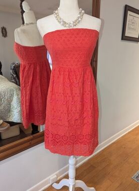 Old Navy Red Strapless Dress